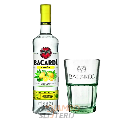 Bacardi Limon 700 ml met gratis glas